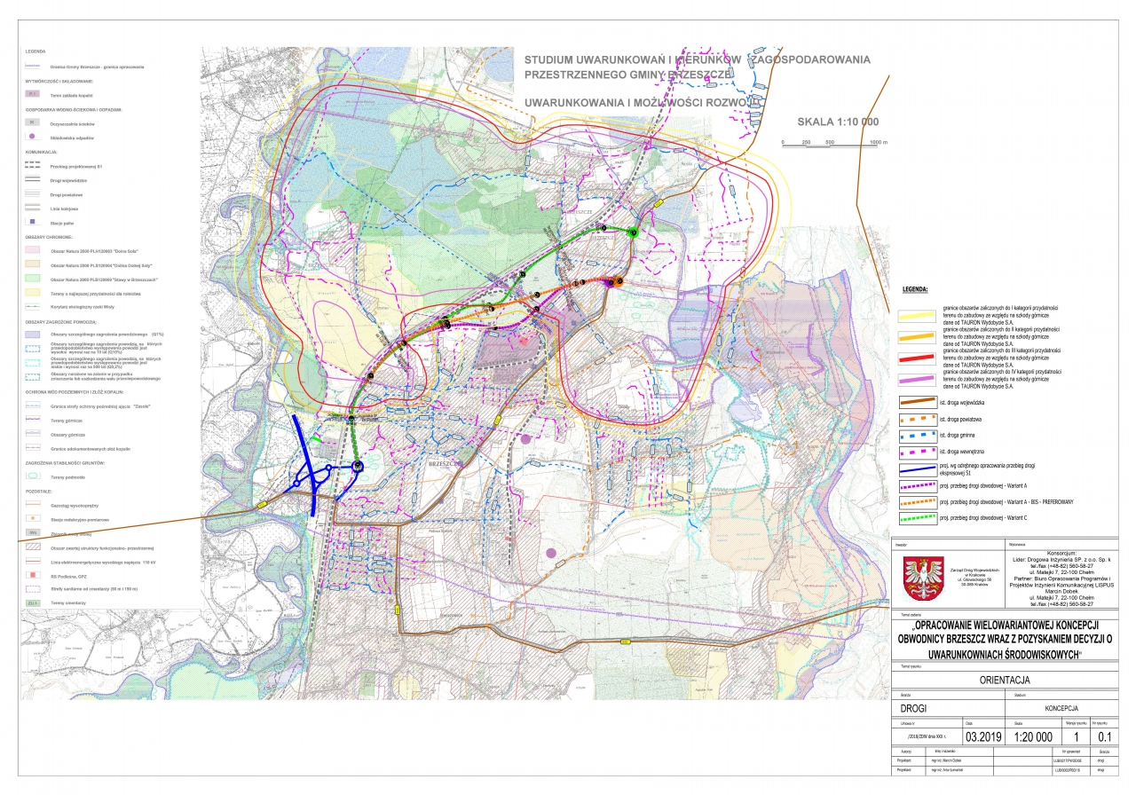 obwodnica Brzeszcz - mapa poglądowa ZDW