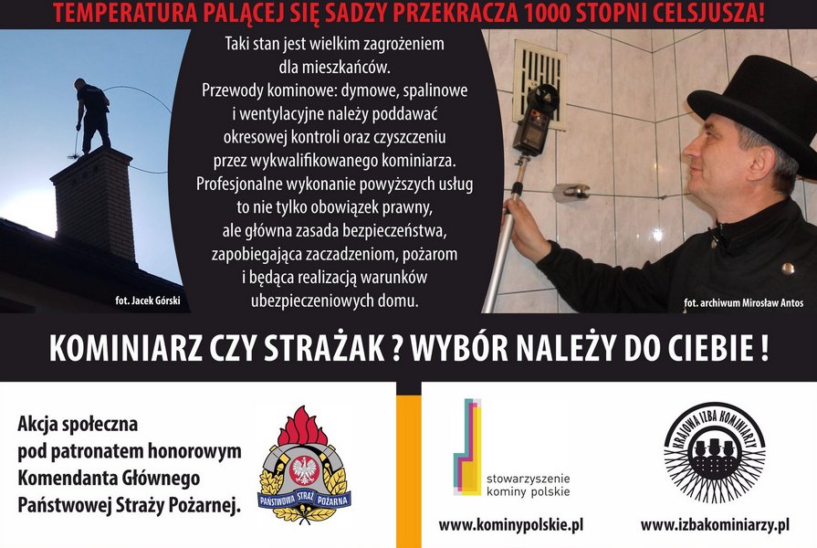 plakat- strażak albo kominiarz - wybór należy do ciebie 