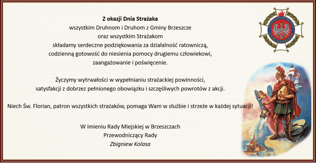 zyczenia rady miejskiej - dzien strazaka