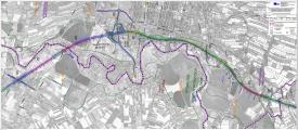 Mapa drogi ekspresowej S-1 od Węzła Kosztowy II w Mysłowicach do Węzła Suchy Potok w Bielsku-Białej